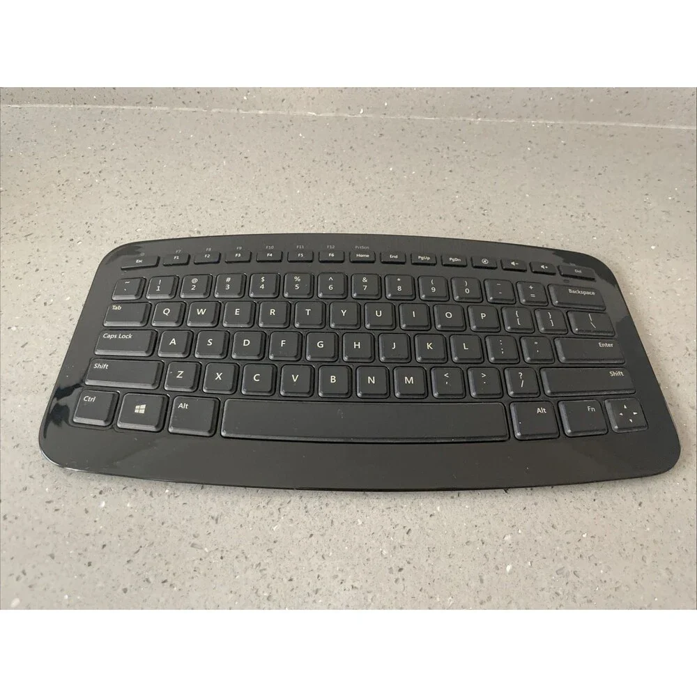 Microsoft Arc Keyboard Model 1392 Black Compact Wireless No USB Dongle